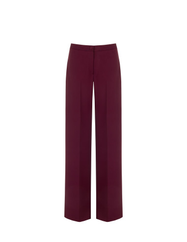 Pantalon palazzo en tissu Cadi avec fermeture éclair latérale « Rinascimento »