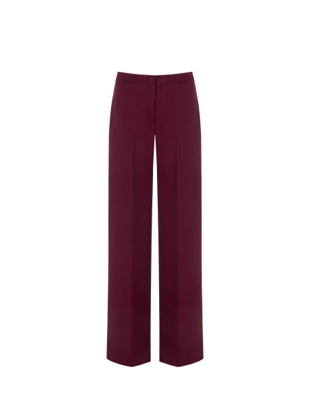 Rinascimento Cadi Fabric Palazzo Trousers with Side Zip