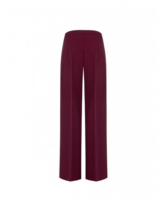 Pantaloni Palazzo In Tessuto Cadi Con Zip Laterale Rinascimento
