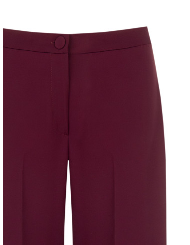 Pantaloni Palazzo In Tessuto Cadi Con Zip Laterale Rinascimento