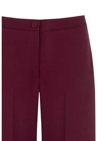Rinascimento Cadi Fabric Palazzo Trousers with Side Zip
