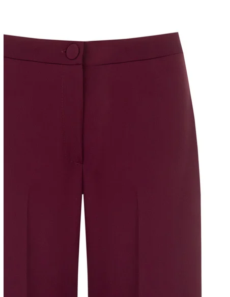 Pantaloni Palazzo In Tessuto Cadi Con Zip Laterale Rinascimento
