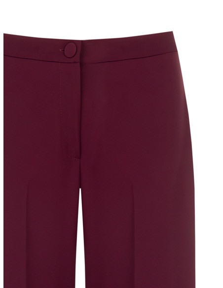 Rinascimento Cadi Fabric Palazzo Trousers with Side Zip