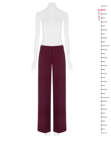 Pantaloni Palazzo In Tessuto Cadi Con Zip Laterale Rinascimento