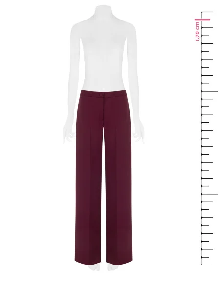 Rinascimento Cadi Fabric Palazzo Trousers with Side Zip