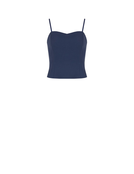 Rinascimento Cadi Fabric Bustier Crop Top