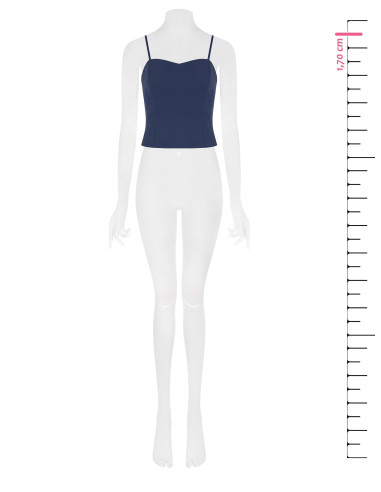 Crop Top Bustier In Tessuto Cadi Rinascimento