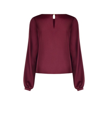 Blouse fluide à manches longues en satin « Rinascimento »