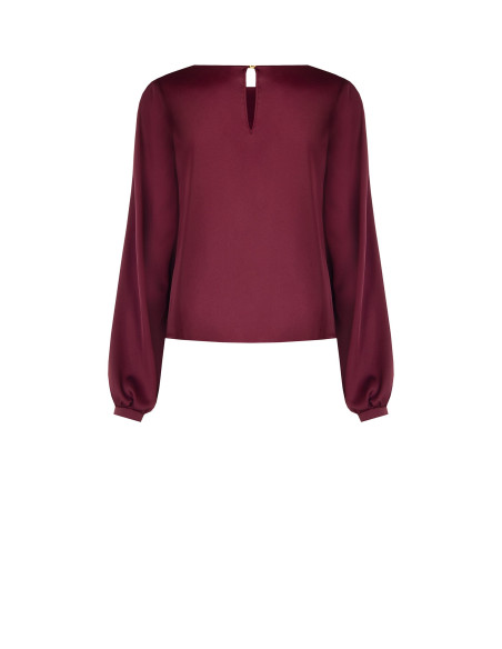 Blouse fluide à manches longues en satin « Rinascimento »