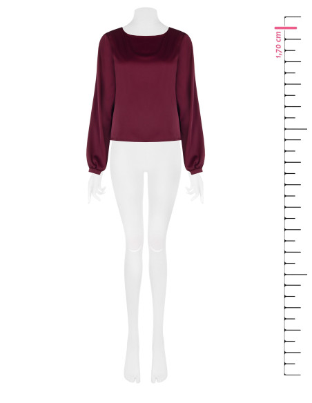 Blouse fluide à manches longues en satin « Rinascimento »