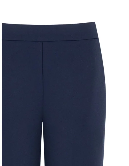 Rinascimento Scuba Crepe Palazzo Trousers with Side Zip