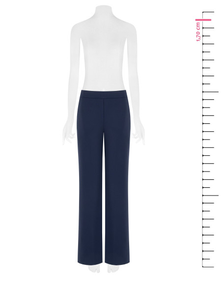 Pantalon palazzo en crêpe scuba avec fermeture éclair latérale « Rinascimento »