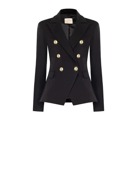 Giacca Blazer Corta Sfiancata In Punto Milano Rinascimento