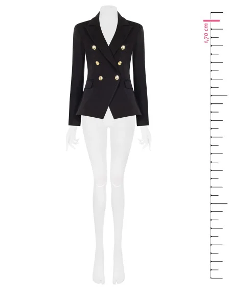 Giacca Blazer Corta Sfiancata In Punto Milano Rinascimento
