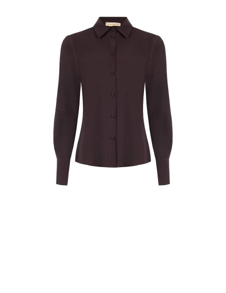 Chemise cintrée en satin mat « Rinascimento »