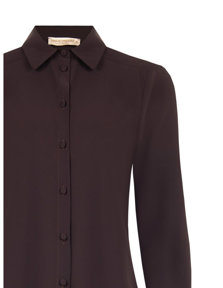 Chemise cintrée en satin mat « Rinascimento »