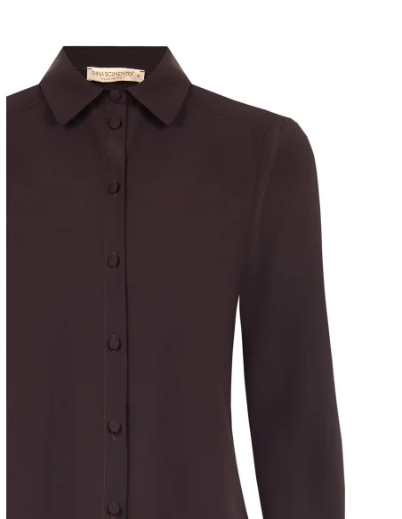 Chemise cintrée en satin mat « Rinascimento »