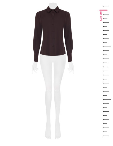 Chemise cintrée en satin mat « Rinascimento »