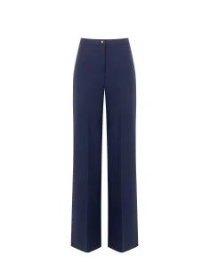 Pantalon Palazzo en tissu technique avec bouton arborant le logo Rinascimento