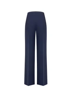 Palazzo Trousers in Technical Fabric with a Rinascimento Logo Button 2