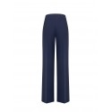 Palazzo Trousers in Technical Fabric with a Rinascimento Logo Button