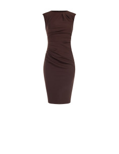 Draped Sheath Dress in ‘Punto Milano Rinascimento’