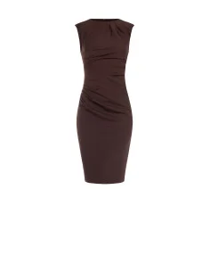 Draped Sheath Dress in ‘Punto Milano Rinascimento’