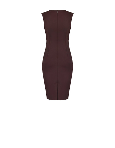 Draped Sheath Dress in ‘Punto Milano Rinascimento’