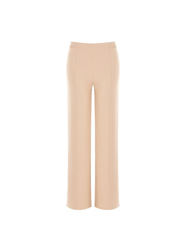 Pantaloni Palazzo In Scuba Crepe Con Vita Elasticizzata Rinascimento