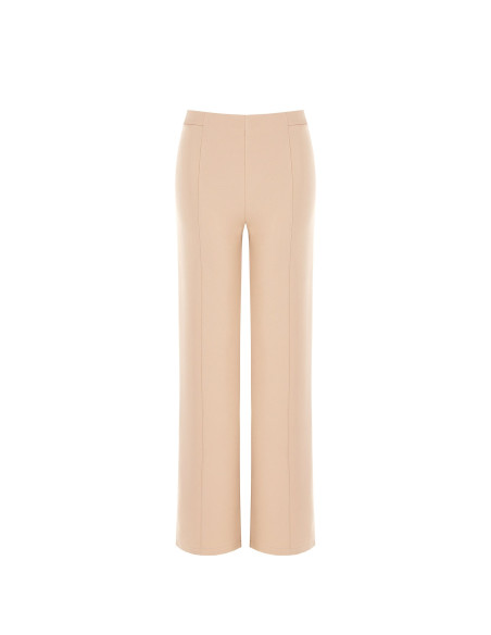Rinascimento Scuba Crepe Palazzo Trousers with Elasticated Waist