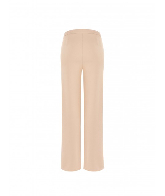 Rinascimento Scuba Crepe Palazzo Trousers with Elasticated Waist