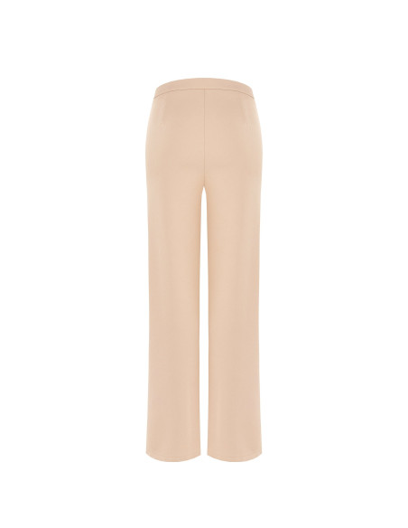 Pantaloni Palazzo In Scuba Crepe Con Vita Elasticizzata Rinascimento
