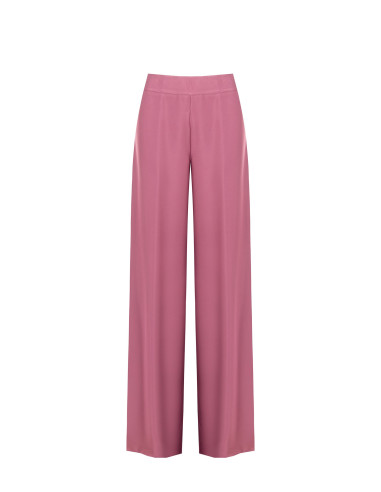 Pantaloni Palazzo In Raso Con Zip Laterale Rinascimento