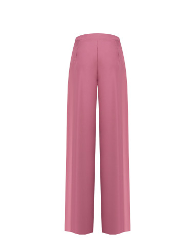 Pantaloni Palazzo In Raso Con Zip Laterale Rinascimento