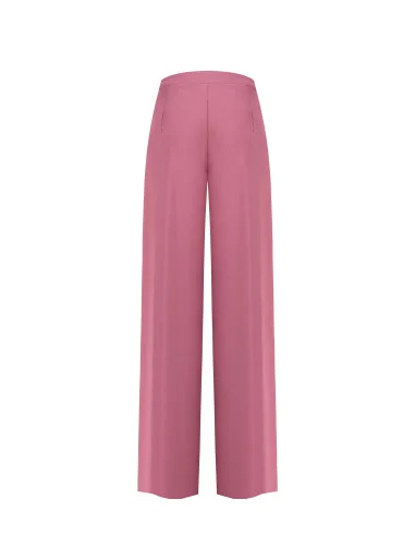 Pantaloni Palazzo In Raso Con Zip Laterale Rinascimento