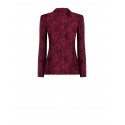 Veste blazer cintrée en tissu technique recouverte de dentelle Rinascimento