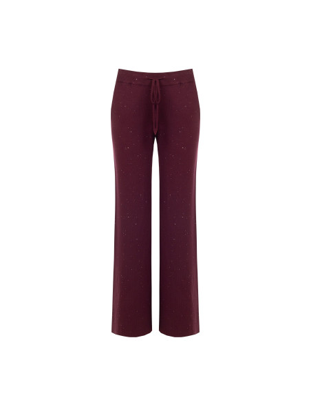 Pantalon ample en maille à paillettes « Rinascimento »