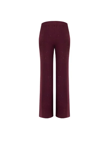 Loose-fitting knitted trousers with sequins by Rinascimento