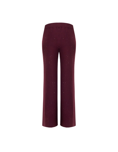 Pantaloni Larghi In Maglia Con Paillettes Rinascimento