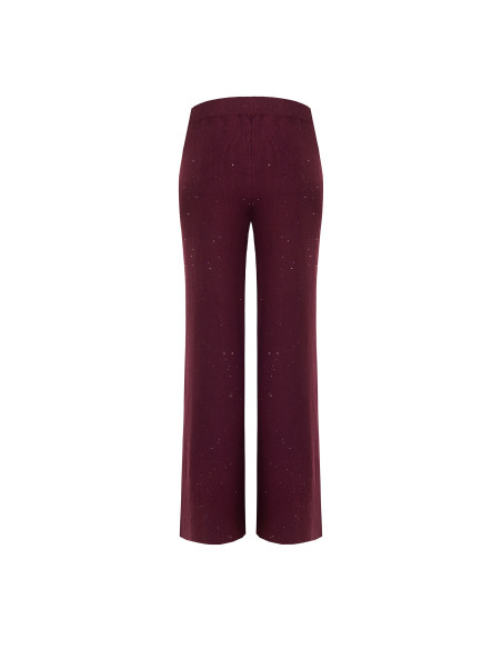 Pantalon ample en maille à paillettes « Rinascimento »