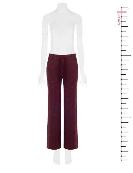 Loose-fitting knitted trousers with sequins by Rinascimento