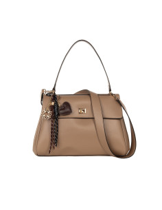 Borsa A Spalla In Similpelle Liscia Con Charms Decorativi E Tracolla Rimovibile Rinascimento