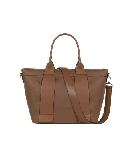 Minimalist-style faux leather tote bag with a removable shoulder strap – Rinascimento