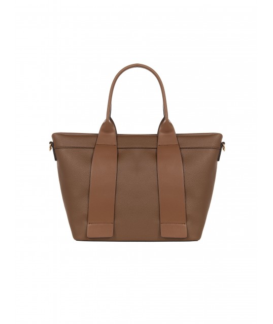Minimalist-style faux leather tote bag with a removable shoulder strap – Rinascimento