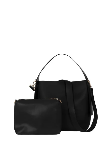 Rinascimento Large Faux Leather Bag with Internal Clutch and Detachable Shoulder Strap