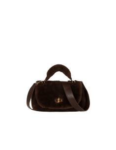 Sac à main en fausse fourrure avec bandoulière amovible « Rinascimento »