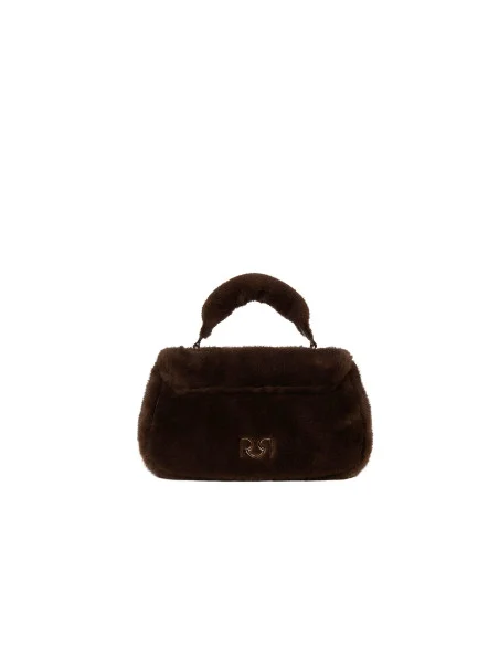 Sac à main en fausse fourrure avec bandoulière amovible « Rinascimento »