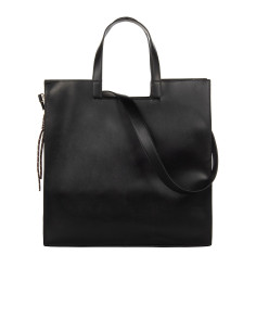 Oversized Faux Leather Shopper Bag with Detachable Shoulder Strap and Decorative Charms – Rinascimento