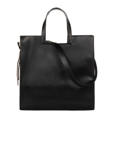 Grand sac cabas en simili cuir avec bandoulière amovible et breloques décoratives « Rinascimento »
