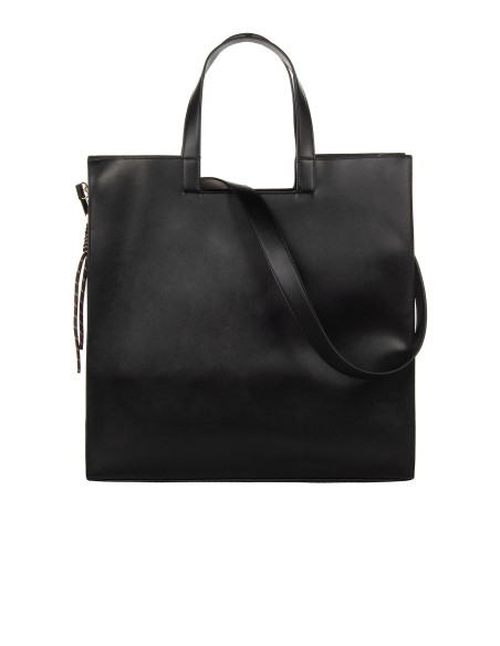 Grand sac cabas en simili cuir avec bandoulière amovible et breloques décoratives « Rinascimento »